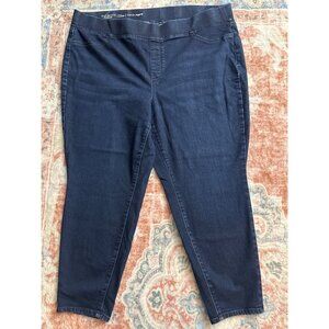 Talbots Flawless Pull-On Jegging 22WP Dark Wash Stretch Denim Comfort Everyday